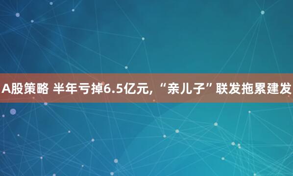 A股策略 半年亏掉6.5亿元, “亲儿子”联发拖累建发